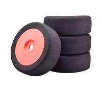 XAQRYQO Pneumatici in Gomma RC per HSP per HPI per Auto per Corsa 1/8 RC Telecomando per Aggiornamento Accessori Pneumatici Schiuma Cerchi 118mm Set 17mm Esagonale(Red)