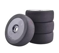 XAQRYQO Pneumatici in Gomma RC per HSP per HPI per Auto per Corsa 1/8 RC Telecomando per Aggiornamento Accessori Pneumatici Schiuma Cerchi 118mm Set 17mm Esagonale(Black)