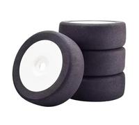 XAQRYQO Pneumatici in Gomma RC per HSP per HPI per Auto per Corsa 1/8 RC Telecomando per Aggiornamento Accessori Pneumatici Schiuma Cerchi 118mm Set 17mm Esagonale(White)