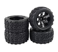 XAQRYQO Pneumatici in Gomma RC per Traxxas per Arrma per Redcat per HSP 1/10 RC per Monster Truck per Buggy 120MM Pneumatico Ruota Inserti Schiuma 12mm Esagonale