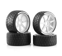 XAQRYQO Pneumatici per Auto RC per Arrma 1/7 per Crimine per FSR per Modello GT RC Auto Parti Aggiornamento 4 Pezzi 53/107 42/100 Pneumatico 17mm Ruota Esagonale(White)