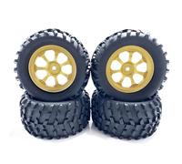 XAQRYQO Pneumatici per Auto RC per MJX H16 16207 16208 16210 per HBX 16889 SG1601 per SCY 16101 1/16 rc Cars 4 Pezzi 82 Mm Cerchione in Gomma in Metallo 12 Esagonale(Yellow)