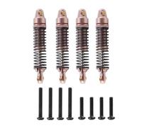 XAQRYQO RC Ammortizzatori per Defender Traxxas TRX-4M 4PCS Ammortizzatori in Metallo Serranda 1/18 RC Crawler Auto Parti di Aggiornamento(Brown)