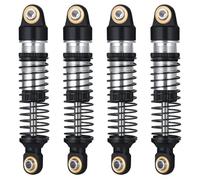 XAQRYQO RC Ammortizzatori per TRX-4M 1/18 Arrampicata Modello di Auto in Lega Alluminio 4 Pezzi Ammortizzatori Possono Essere Riempiti con Olio(Black)
