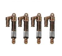 XAQRYQO RC Ammortizzatori per TRX4M per Defender 1/18 RC Crawler Auto Parti di Aggiornamento Accessori 4PCS Metallo Ammortizzatore Ad Olio Ammortizzatore(Brown)