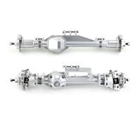 XAQRYQO RC Assale Anteriore per Axial per RBX10 per Ryft 1/10 RC Crawler Auto Parti di Aggiornamento Accessori Metallo ASSE Anteriore E Posteriore(Silver,1 Set)