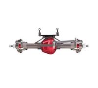 XAQRYQO RC Assale Anteriore per Axial per SCX10 per D90 ASSE Posteriore Anteriore Alluminio/Acciaio con Base Servo per Parti di Aggiornamento per Auto Rock Crawler 1/10 RC(Gray,Front Axle)