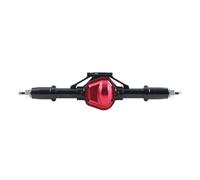 XAQRYQO RC Assale Anteriore per Axial per SCX10 per D90 ASSE Posteriore Anteriore Alluminio/Acciaio con Base Servo per Parti di Aggiornamento per Auto Rock Crawler 1/10 RC(Black,Rear Axle)
