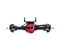 XAQRYQO RC Assale Anteriore per Axial per SCX10 per D90 ASSE Posteriore Anteriore Alluminio/Acciaio con Base Servo per Parti di Aggiornamento per Auto Rock Crawler 1/10 RC(Black,Front Axle)