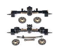 XAQRYQO RC Assale Anteriore per Axial per SCX24 per Deadbolt C10 per JLU per Gladiator 1/24 RC Crawler Anteriore Posteriore Portale Metallo Pesi 'ASSE Collegamento dello Sterzo(1 Set)