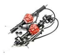 XAQRYQO RC Assale Anteriore per Axial SCX10 1/10 RC Crawler Accessori per Auto di Aggiornamento Parti Anteriori Alluminio Assale Posteriore con Blocco 4WD(1Set)