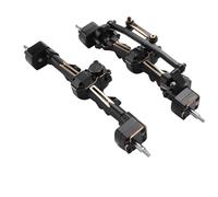 XAQRYQO RC Assale Anteriore per Axial SCX24 per JLU per Gladiator C10 1/24 RC Crawler Auto Metallo Anteriore E Posteriore Portale ASSE Set Parti di Aggiornamento