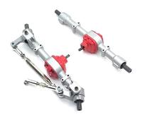 XAQRYQO RC Assale Anteriore per MN per D90 D91 D96 MN98 99S Aggiornamento Metallo Ingranaggi Acciaio Montaggio ASSE Anteriore E Posteriore 1/12 RC Auto Parti di(Silver)