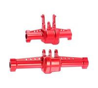 XAQRYQO RC Assale Anteriore per Traxxas per Trx4m 1/18 RC Parte Auto Aggiornamento Lega Alluminio Alloggiamento ASSE Posteriore(Red)