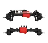 XAQRYQO RC Assale Anteriore per Traxxas TRX-4 per Assale Metallo RC Assi A Portale 1/10 ASSE Anteriore E Posteriore con Differenziale T-Lock Parti di Aggiornamenti per Auto(Front And Rear Axles)