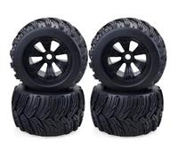 XAQRYQO RC Auto Pneumatici Ruota per ARRMA per Traxxas 4 Pezzi Ruote Pneumatici 170mm 165mm Ruota per 17mm Mozzo Esagonale Gomma per 1/8 RC Auto Camion Buggy(A)