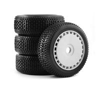 XAQRYQO RC Auto Pneumatici Ruota per ARRMA per Trxs per Redcat per Losi per HPI WR8 per HSP per Hobao 116mm 1/8 RC off-Road per Buggy Pneumatici Ruota 17mm Esagonale(White,B)