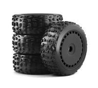 XAQRYQO RC Auto Pneumatici Ruota per ARRMA per Trxs per Redcat per Losi per HPI WR8 per HSP per Hobao 116mm 1/8 RC off-Road per Buggy Pneumatici Ruota 17mm Esagonale(Black,A)