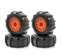 XAQRYQO RC Auto Pneumatici Ruota per Trax per Slash per Huanqi 727 per E-Revo Pianto da 116 Mm 1: 8 1:10 Adattatore per Pneumatici per per Cartoncino per Auto RC 12/14/17(Orange)