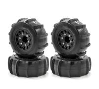 XAQRYQO RC Auto Pneumatici Ruota per Trax per Slash per Huanqi 727 per E-Revo Pianto da 116 Mm 1: 8 1:10 Adattatore per Pneumatici per per Cartoncino per Auto RC 12/14/17(Black)