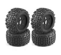 XAQRYQO RC Auto Pneumatici Ruota per TRAXXAS per Slitta per E-Revo per ARRMA per KRATON per Outcast 4Pc 1/8 1/10 RC Auto Camion Pneumatico con Ruota Esagonale(Black)