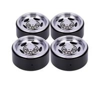 XAQRYQO RC Auto Pneumatici Ruota per TRX4 SCX10 per Capra VS4-10 4 Pezzi 1,9 Pollici Lega di Alluminio Beadlock Cinque Raggi Ruote Mozzi Cerchio 1/10 RC Auto Parti Cingolate