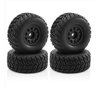 XAQRYQO Ruote e Pneumatici rc per ARRMA per Mojave per GROM 1/14 rc Car Upgrade Parts Accessori di Ricambio WOWFU-4 Pezzi Cerchioni con Pneumatici(Black)