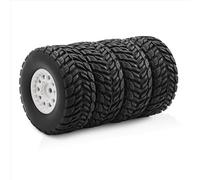 XAQRYQO Ruote e Pneumatici rc per ARRMA per Mojave per GROM 1/14 rc Car Upgrade Parts Accessori di Ricambio WOWFU-4 Pezzi Cerchioni con Pneumatici(White)