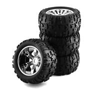 XAQRYQO Ruote e Pneumatici rc per ARRMA per TRXS 1/10 RC per Buggy Truck Parti di Aggiornamento Accessori Ricambio 4 Pezzi Pneumatico Ruota 150 Mm Esagonale 17(Silver)