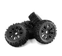 XAQRYQO Ruote e Pneumatici rc per ARRMA per Typhon per Talion per Traxxas per Redcat per Team VRX 1/8 RC Ricambi per Auto Fuoristrada 4 Pezzi Ruote da 120 Mm Pneumatici Esagonali 17