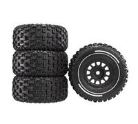 XAQRYQO Ruote e Pneumatici rc per MJX per Hyper Go 14301 14302 14303 1/14 rc Car Upgrade Parts Accessori 4 Pezzi 65mm Pneumatico Gomma 12mm(Black)