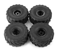 XAQRYQO Ruote e Pneumatici rc per TRX-4M 1/18 per Axial per SCX24 per FMS 1/24 rc Car Parts 4 Pezzi di Gomma Fango per Tutti I Terreni Pneumatici Cerchi Plastica