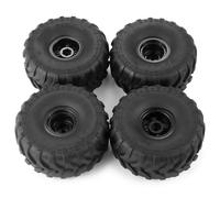 XAQRYQO Ruote e Pneumatici rc per TRX-4M 1/18 per Axial per SCX24 per FMS 1/24 rc Car Parts 4 Pezzi di Gomma Fango per Tutti I Terreni Pneumatici Cerchi Plastica