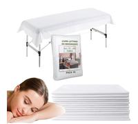 XARA Copri Lettino da Massaggio TNT non Regolabile - 80x200cm - Pack 10 - Lenzuola Monouso non Regolabile - Coprilettino da Massaggio - Copri Lettino Estetista