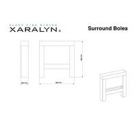 XARALYN - Bolea Cornice In Legno Robusto Mdf Per Caminetto Da Terra Bianco