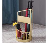 XARONF Portaombrelli rotondo in metallo creativo portaombrelli portaoggetti artefatto per esterni interni casa ufficio corridoio (colore: oro, dimensioni: L)