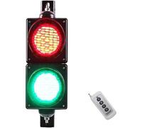 XARONF Semaforo rosso verde impermeabile con telecomando 500M, semaforo industriale a LED, semaforo in plastica PC for strade e decorazioni
