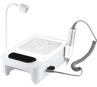 XARONF Trapano for Unghie Professionale, Trapano for Unghie Elettrico + Aspiratore for Unghie + Lampada for la Cura delle Unghie in Gel + Lampada da Tavolo a LED, Asciuga Unghie (Color : Black)