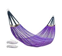 Xasbseulk Amaca da esterno in tessuto di tela spessa e resistente con nodi in metallo con barre di espansione, letto a dondolo pesante per cortile, campeggio, patio, materiale traspirante con borsa