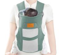 Xasbseulk Baby Chest Carrier, traspirante, ergonomico, traspirante, per il trasporto orizzontale con poggiatesta regolabile, per passeggiate nella natura, gassi, shopping