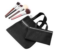 Xasbseulk Borsa da viaggio per articoli da toeletta - Borsa portatile in rete per trucchi | Organizer da viaggio con cerniera e manico per scuola, palestra, festival, aeroporto, concerto, spiaggia