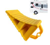 Xasbseulk Cunei per ruote, confezione da 2 cunei per rimorchi, tappi per pneumatici per veicoli, cunei con maniglie, cunei per roulotte, cunei in gomma, per roulotte, camper, auto, moto, box per