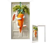 Xasbseulk Decorazione primaverile per porta - Decorazione da parete e carota | Targhetta per porta per esterni e per la casa e la fattoria, per feste, feste di famiglia