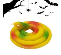 Xasbseulk Falso serpente - realistico giocattolo a serpente 31,5 pollici, spaventoso accessorio di scena per la festa di Halloween per aprile, regalo gag