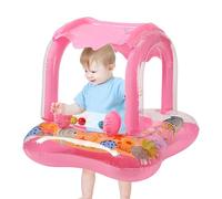 Xasbseulk Galleggiante gonfiabile per bambini con baldacchino, per nuotare per bambini, portatile, resistente ai raggi UV, con baldacchino, giocattolo per giochi d'acqua, piscina, spiaggia