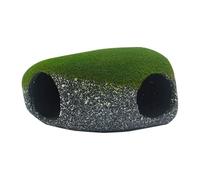 Xasbseulk Grotta per acquario - 2 fori sicuro in ceramica per acquario, decorazione rifugio per gamberetti, ciclidi Betta Fish - per acquario per nascondere e giocare con acquari d'acqua