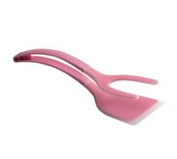 Xasbseulk Spatola in silicone 2 in 1 e pinze, manico ergonomico, utensile da cucina per pancake, bistecca, omelette, barbecue, pane tostato, colazione