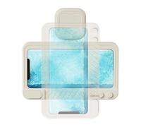 Xasbseulk Supporto per telefono da doccia, supporto da parete a con altoparlante, custodia impermeabile antiurto per smartphone, scatola di montaggio a mani libere per bagno, camera da