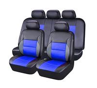 XATHKJOE 9 Pezzi Coprisedi Auto per Citroen C4 2021-2025 Auto Set Coprisedili,Pelle PU Copri Sedili Auto Impermeabile Set,Accessori Interno,D/Black Blue