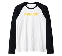 XAUUSD - Commerciante d'oro amante del Forex Maglia con Maniche Raglan